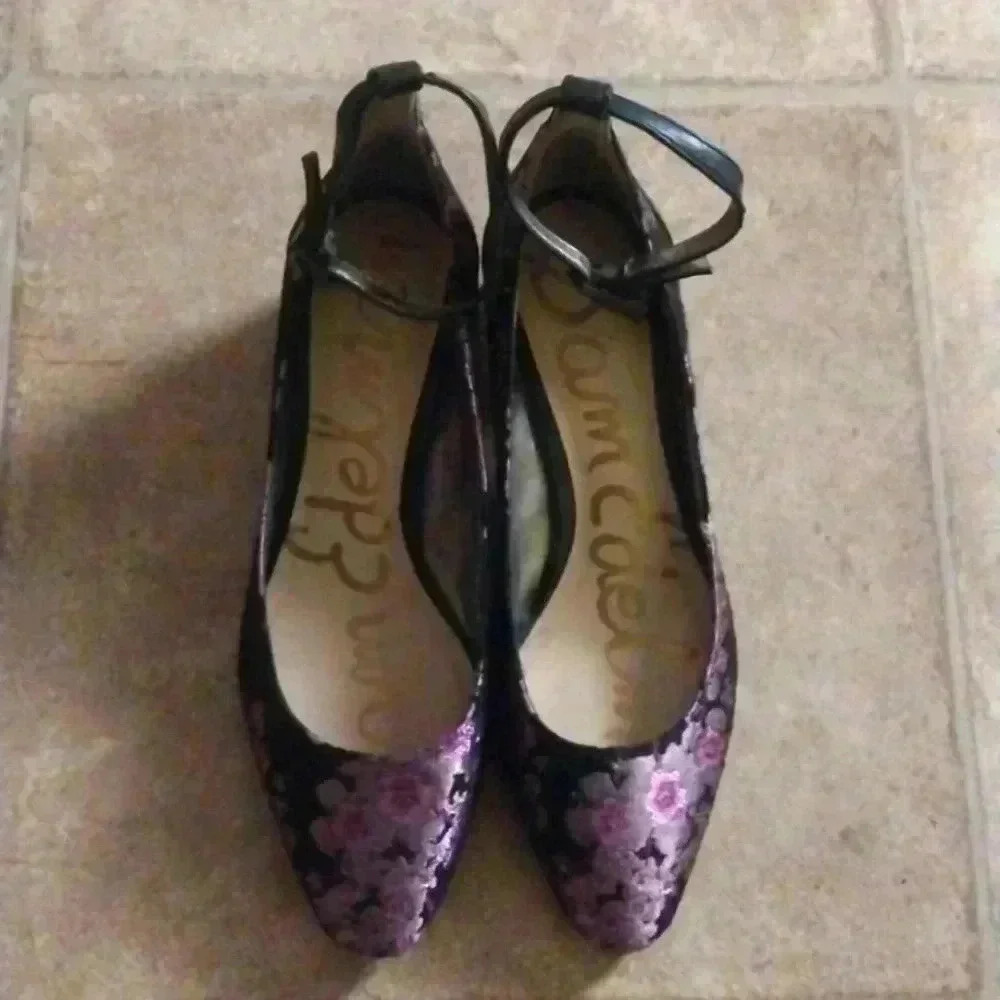Sam Edelman Floral Mary Jane Shoes Size 7